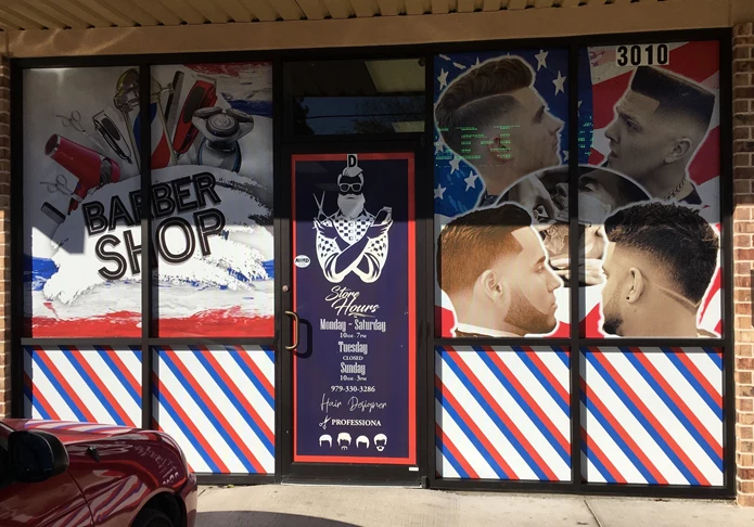 Barber Shop window graphics