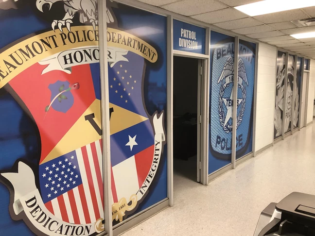 Patrol Division hallway graphics